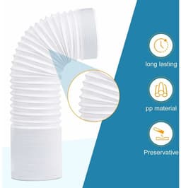 Uittrekbare slang voor mobiele airco, 1,5 m afvoerslang, hitte- en corrosiebestendig, voor airco's, luchtontvochtigers en wasdrogers — thumbnail 3