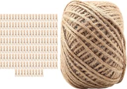 Houten Wasknijpers - Kledingclips Hout - Kleding Ophangen - Natuurlijke Houtconstructie - 250 stuks - Natuurlijk Hout — thumbnail 5