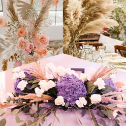 47 cm faux pampasgras, 4 stuks boho-decoratie voor huisdecoratie, kunstmatige hoge pluizige stengels voor bruiloft, bloemenfeest, vaas, arrangement centerpieces, kaki — thumbnail 4