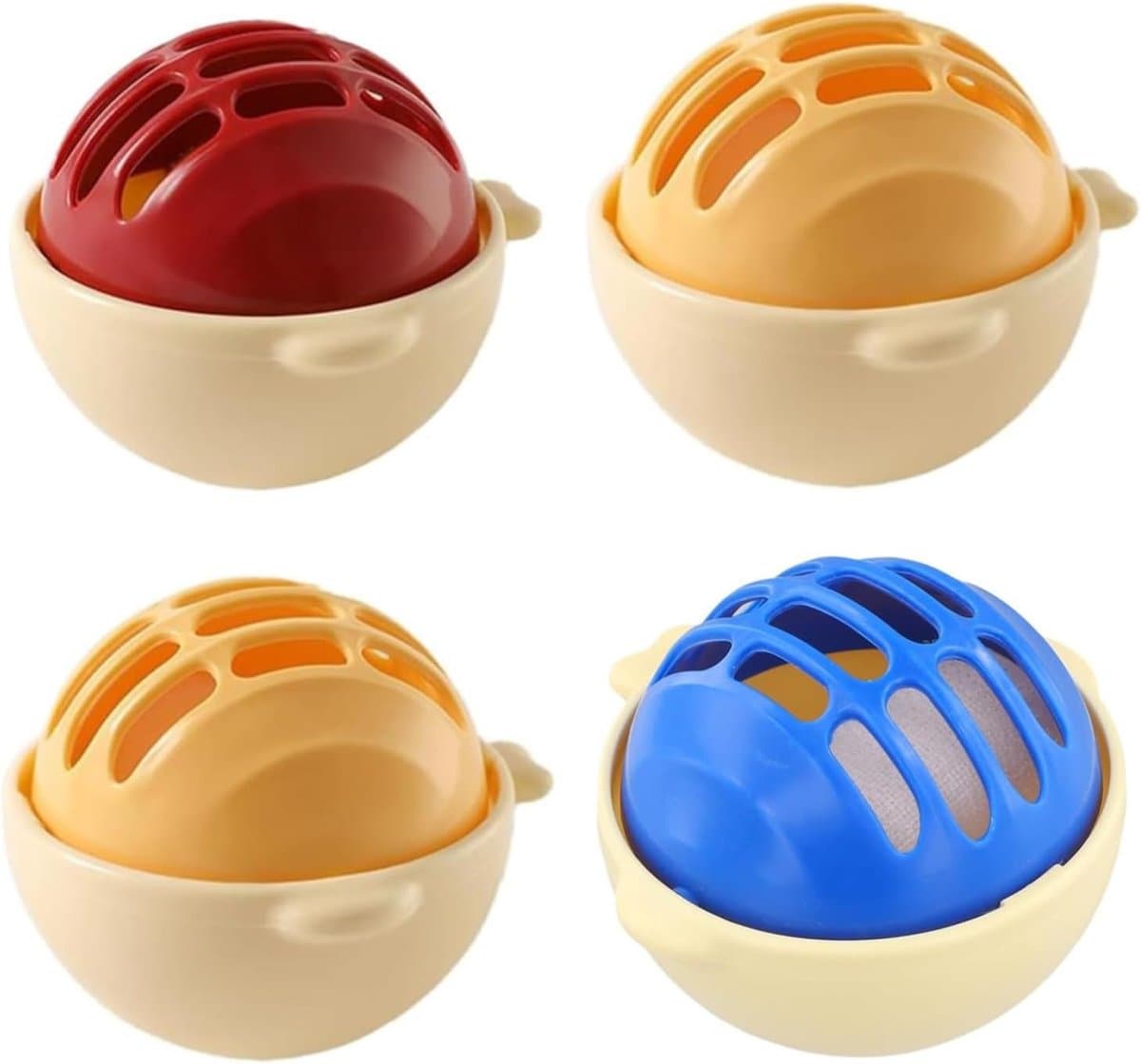 4 ballen voor wasmachine, ontharing van honden, katten, huisdieren, visvorm, klitten en geluidsreductie — afbeelding 1