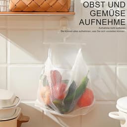 2 stuks multifunctionele ophangbare opbergtas, hangende wasknijpers, opbergtas voor wasknijpers, voor badkamer, balkon, camping en reizen, wit — thumbnail 3