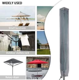 droogmolen hoes-Beschermhoes-Zwart-droogmolen hoes universeel-420D Oxford-stof -Heavy Duty Roterende Waslijn Afdekking- Waterdicht-voor Tuin, Binnenplaats, Buiten-Inclusief opbergtas-16x16x180CM — thumbnail 4