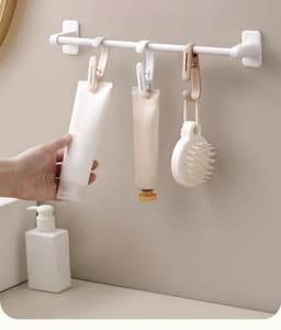 Haken – Set van 20 – 8 x 3 x 1,3 cm – Clip-haken – Veelzijdige organizer – Borgclip - Ideaal voor ophangoplossingen in keuken en badkamer – Geschikt voor kledingkasten, schoenenrekken, kapstokken, wasknijpers, enz. — thumbnail 3