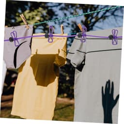 Waslijn Set - Kledinglijn Outdoor - Kleding Drogen - Flexibel En Intrekbaar - 2 Stuks - Rood — thumbnail 3