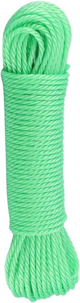 Nylon Waslijn - Kledinglijn Touw - Buiten Droge Was - Op Lengte Te Knippen - 20 meter - Groen — thumbnail 4