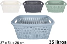 Storage Solutions wasmand - 35 liter - groen - 54 x 37 x 26 cm - Kunststof - Draagmand — thumbnail 2