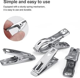 40 stuks roestvrijstalen wasknijpers, wasknijpers, klein, hartvormig ontwerp, wasknijpers voor strandlaken, winddichte wasknijpers voor sokken, handdoeken, kleding — thumbnail 4