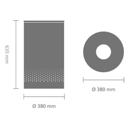Brabantia Wasmand - met Deksel - 60 l - White / Kurken deksel — thumbnail 2