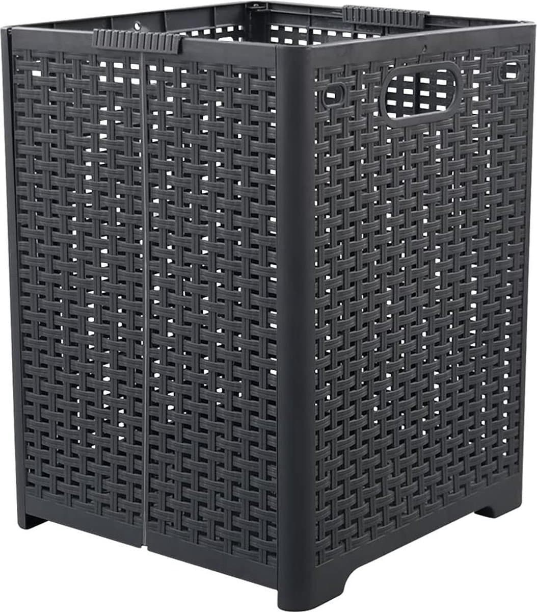 Online Europe, 2 opvouwbare Wasmand, 42L, Grijs,  33 x 33 x 44cm — afbeelding 1