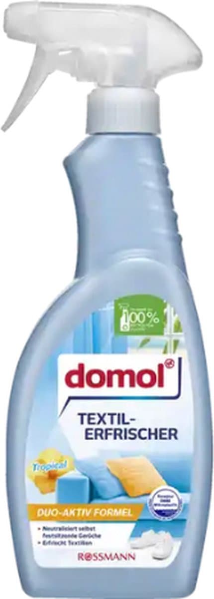 Domol Textielverfrisser Spray - Tropical | 1x 500ml | Verwijdert nare geuren — afbeelding 1