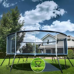 Trampoline Bodemankers - 4 stuks - Heavy Duty - Schroef-in Grondankers - Hoge Windbestendigheid met Riemen — thumbnail 3