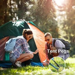 12 Inch Trampoline Anker Kit - 8 Stks U Type Sharp Ends Trampoline Pinnen - Gegalvaniseerd Staal Ground Pegs - Heavy Duty Voetbal Net Pegs - Swing Pegs - Trampoline Veiligheid Pins — thumbnail 5