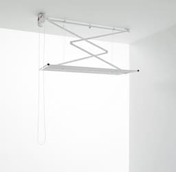 JGS® - Innovatief Verticaal Droogrek voor aan het Plafond, Gemaakt van Aluminium en Staal, Ruimtebesparend en Inklapbaar, 152 x 54 x 25 cm- — thumbnail 3