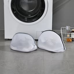 Wasnet Schoenen, 2-pack wit schoenen zakken met rits voor wasmachines (33x22x23cm), speciale anti-deformatie waszakken voor sportschoenen, sokken - zwart — thumbnail 4