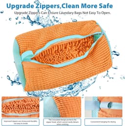 Waszak - Wasnet Voor Schoenen - Waszak Voor Schoenen - Schoenen Waszak - 39 x 19 Cm - Netje Anti-Vervorming - Delicaat Wasgoed - Schoen Wassen - Schoenenwaszak - Wasgoed - Wasmachine - Schoenen / Sneakers - Met Rits En Hangende Ring - Herbruikbaar — thumbnail 4