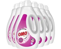 Omo - Vloeibaar Wasmiddel - Kleur - 6 flessen - 114 Wasbeurten - Voordeelverpakking