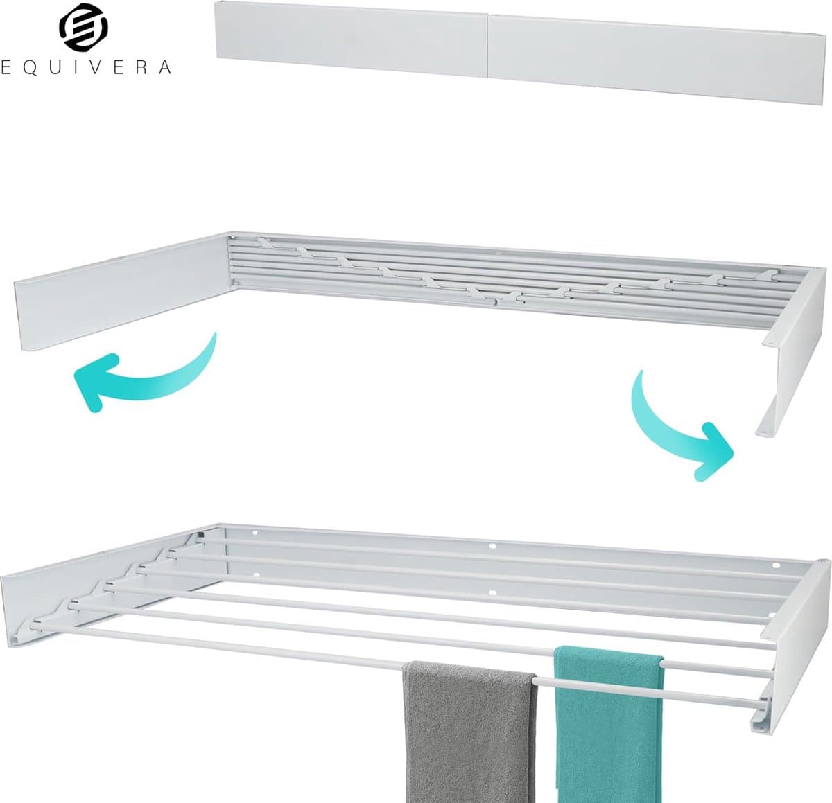 Equivera Wanddroogrek - Wasrek - Droogrek - Wanddroogrek Inklapbaar - Wand Droogrek — afbeelding 1