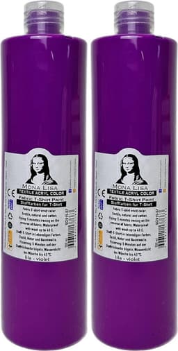 Südor Textielverf 1000 ml, lila.Wasbestendige textielverf voor lichte stoffen. Wasmachinebestendig, wasbestendig. Fixatie door strijken (2 x 500 ml) — thumbnail 1