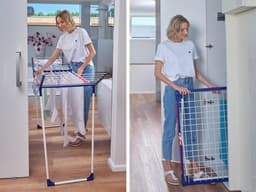 Stabiele Droogrek met Vleugels - 15 Meter Droogruimte, Ideaal voor Balkons en Tuinen — thumbnail 4