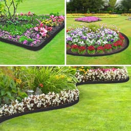 Flexibele kunststof tuinranden 10 meter x 5 centimeter - 60 grondankers - zwart — thumbnail 5
