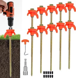 Zware tiende haringen - Rotsbodemharing - Grondanker met schroefdraad en touwhouder — thumbnail 1