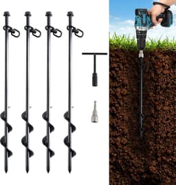 40 cm grondankers 4 stuks zware tentstokken voor campingtent luifels autopoorten - stevige schuren schommelsets - beveiliging van dieren — thumbnail 1