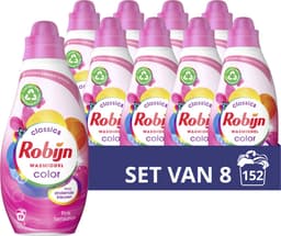 Robijn Klein & Krachtig Classics Color Pink Sensation Vloeibaar Wasmiddel - 8 x 19 wasbeurten - Voordeelverpakking — thumbnail 1