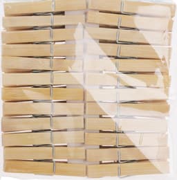 Bamboe wasknijpers - 48x - hout - 7 cm — thumbnail 1