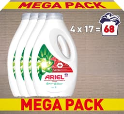 Ariel Vloeibaar Wasmiddel + Ultra Vlekverwijderaar - 4 x 17 Wasbeurten - Voordeelverpakking — thumbnail 1