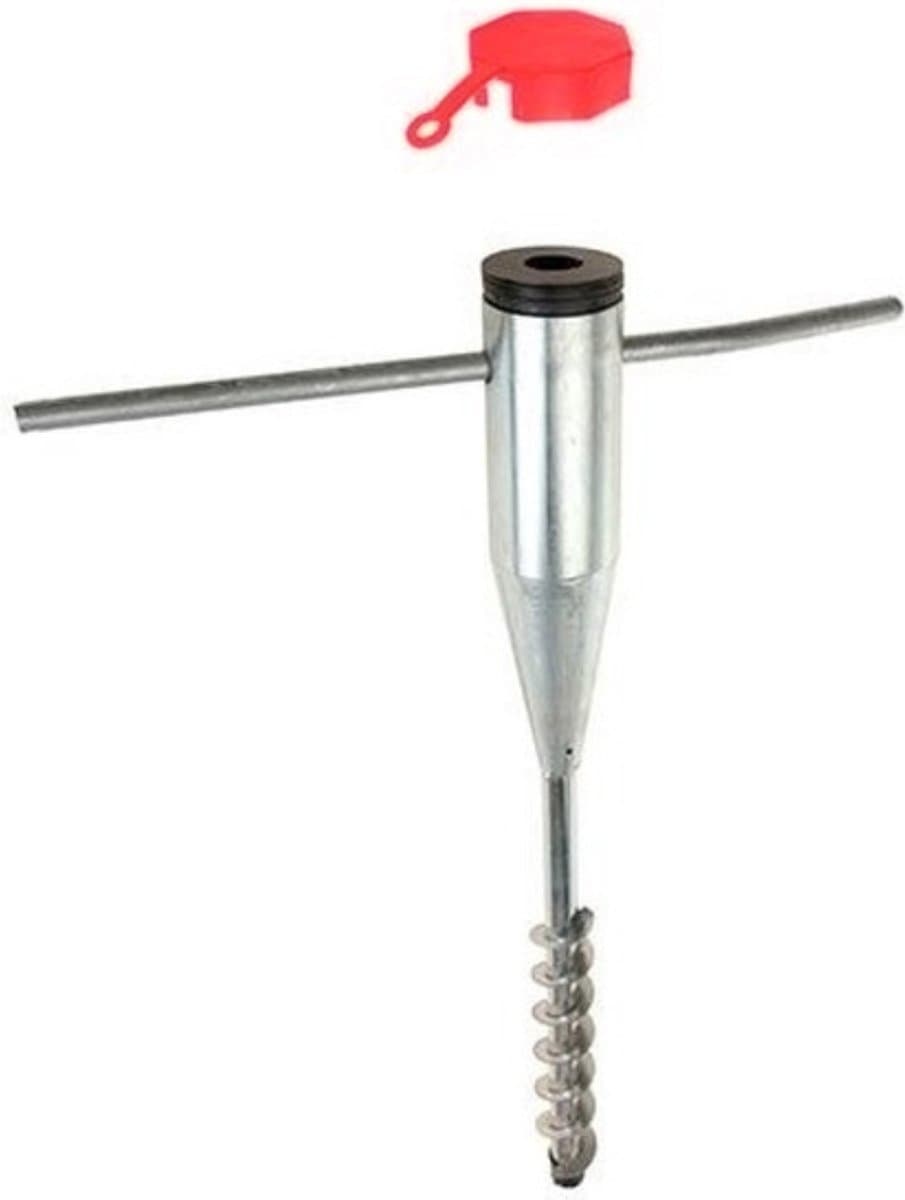 Droogmolenhouder/droogmolenboor - zilver - metaal - H58 cm - droogmolenstandaard — afbeelding 1
