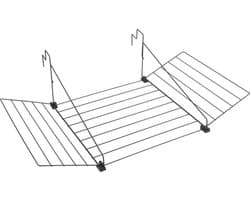 Tomado - Droogrek Tilburg - Voor radiator, balkon, deur of balustrade - 12 meter drooglengte - Ophangbaar - Zwart - 5 jaar garantie — afbeelding 1