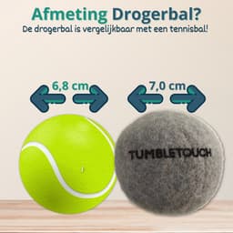 TUMBLETOUCH® 6XL Drogerballen Voor Wasdrogers - Gemaakt van 100% Nieuw-Zeelandse Schapen Wol - 2 Etherische Oliën - Wasdrogerballen - Droogballen - Grijs — thumbnail 3