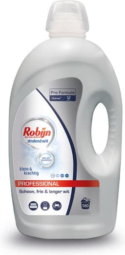 Robijn Professional Vloeibaar Wasmiddel Klein & Krachtig Witte Was 160 Wasbeurten Pro Formula - 4,32 liter — thumbnail 1