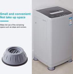 Anti-vibratiekussen - schokdemper wasmachine - 4 stuks - 9cm - schokabsorptie en geluidsreductie - voetkussen wasmachine - steunkussen koelkast - geschikt voor wasmachines, koelkasten, drogers, meubels — thumbnail 5