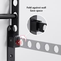 Opknoping Drogen Rekken - Aluminiumlegering Wandmontage Roterende Folding Kleding Droogrek - Balkon Kleding Hanger - Kast Organizer voor Badkamers en Wasruimtes — thumbnail 4