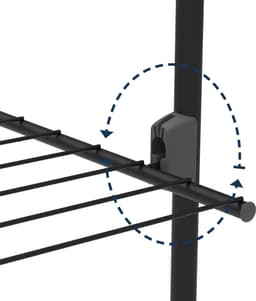 Triple+ Black Droogrek - Uitklapbare Planken - 70 x 58 x 137 cm - 16m Droogoppervlak - Design Kwaliteit - Sterkste Droogrek Zweden — thumbnail 4