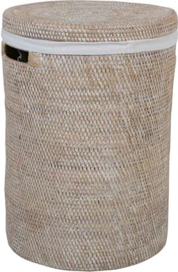 Wasmand met deksel – rotan wasmand – Opbergmand – Rotan White Wash — thumbnail 4