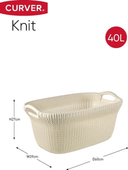 Curver Knit Wasmand - 40 liter - Oasis White — thumbnail 2