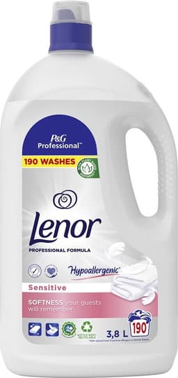 Lenor Professional Wasverzachter Sensitive - 190 wasbeurten - 3,8 L — thumbnail 1
