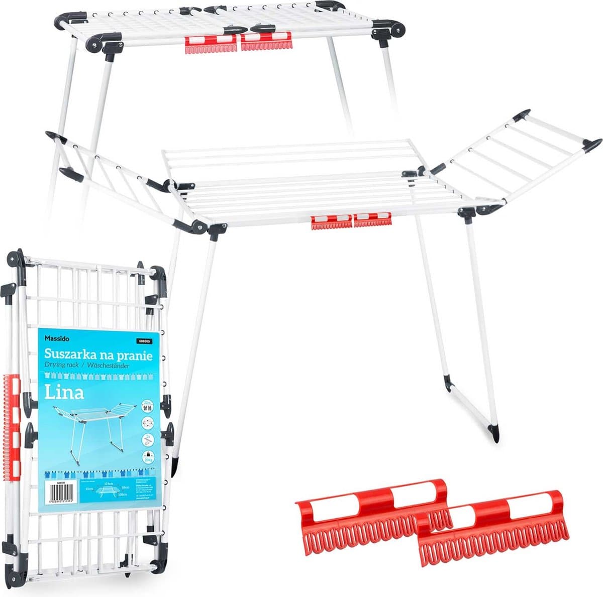 Droogrek - staand - opvouwbaar - 22 meter — afbeelding 1