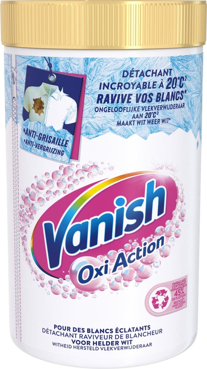 Vanish Oxi Action Whitening Booster Poeder - Vlekverwijderaar Voor Witte Was - 1,41kg — afbeelding 1