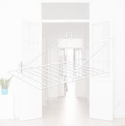 BRASQ Droogrek Hangend Wit - 5 meter - Wasdroger voor Deur en Balkon - Wasrek inklapbaar - Wanddroogrek - Ophangbaar droogrek- 53x71x27 cm — thumbnail 5
