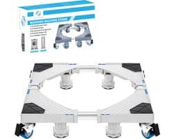 Fleau Home Wasmachine Verhoger PRO - Max 500KG - Met Wielen - Verstelbaar - Droger, Koelkast Kast - Meubelroller - Stapelkit - Opbouwmeubel - Wit — afbeelding 1