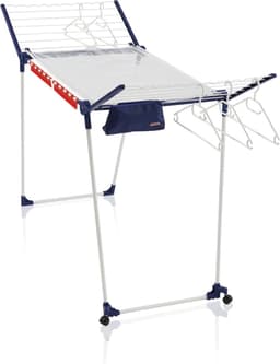 Leifheit droogrek Pegasus 200 Solid Deluxe Mobile - met wieltjes - 20 m drooglengte — thumbnail 1
