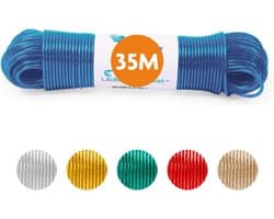 LaundrySpecialist Waslijn - Waslijndraad - Wasdraad - Waslijndraad met stalen kern - 35 meter met stalen kern - Blauw — afbeelding 1