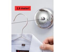 Waslijn uittrekbaar - Waslijndraad - 2,8 meter - Wasdraad - Uittrekbare Waslijn - Roldrooglijn - automatische waslijn - wanddroogrek - droogrek — afbeelding 1