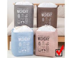 Allernieuwste Wastas Opbergtas 73 L Organizer Opbergbox Voor Wasgoed, Dekens, Kussens, Kleding, Dekbed, Speelgoed - Waszak maat 33 x 43 x 52 cm - ROSE Kleur — afbeelding 1