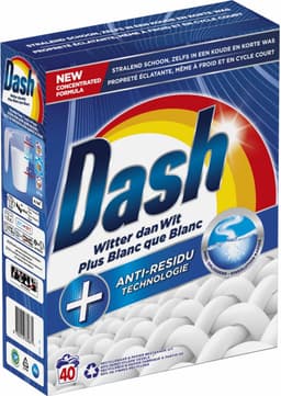 Dash - Witter dan Wit - Waspoeder - Witte Was - 40 Wasbeurten — thumbnail 4