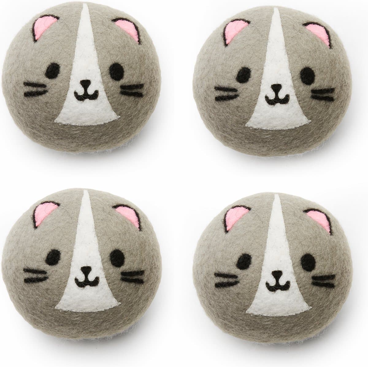 Kikkerland Kat wasdrogerballen (set van 4) — afbeelding 1