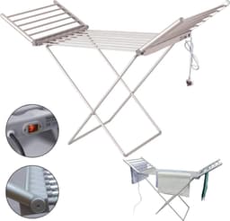 Ce.Goods Elektrisch Droogrek - Verwarmd wasrek - Droogrek Elektrisch - Inklapbaar Droogrek - Snel Drogend Wasrek — thumbnail 1